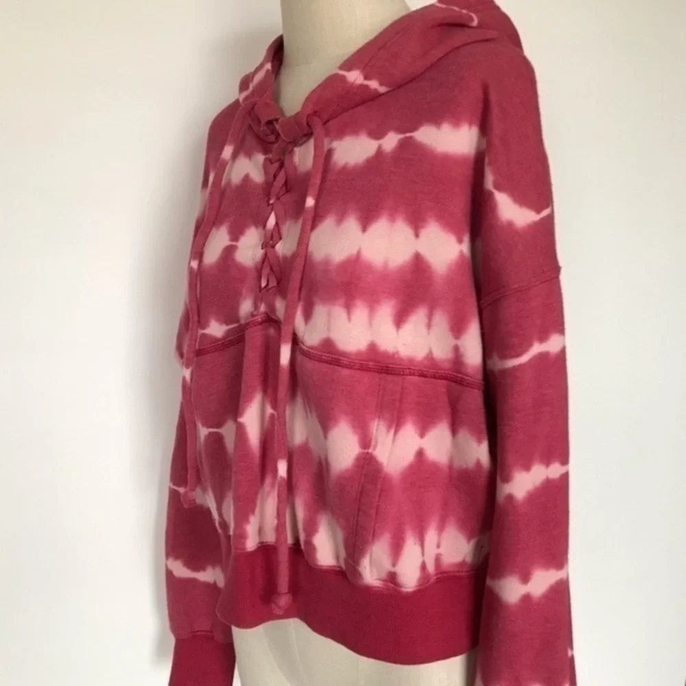 Free People Dusty Rose Tie Dye Hoodie Size Small